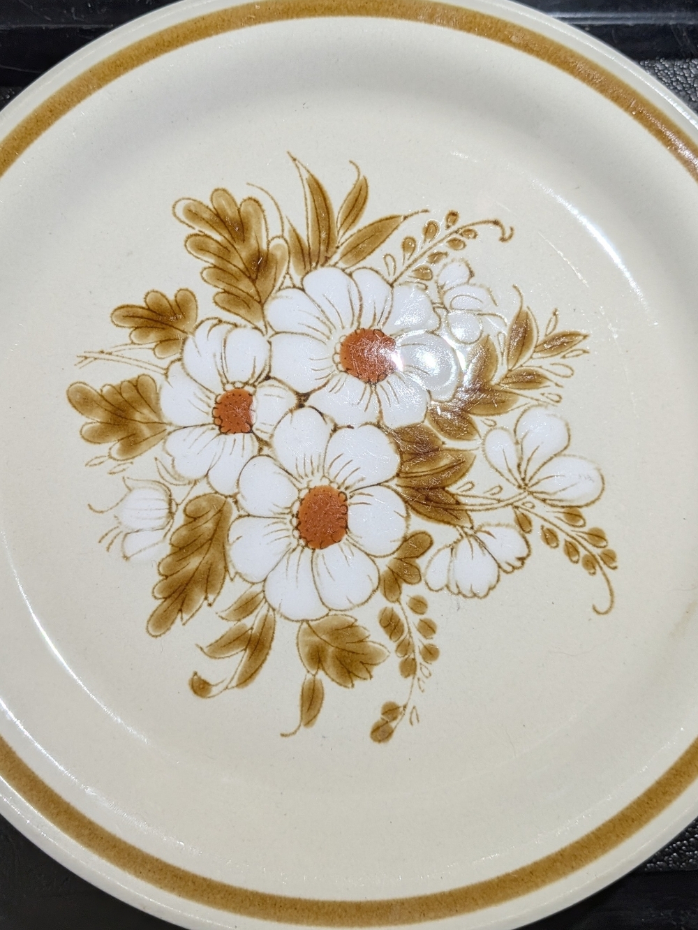 Vintage Set of 4 Mountain Wood Collection Dried Flowers ~11" Plates Cottagecore - Picture 4 of 4